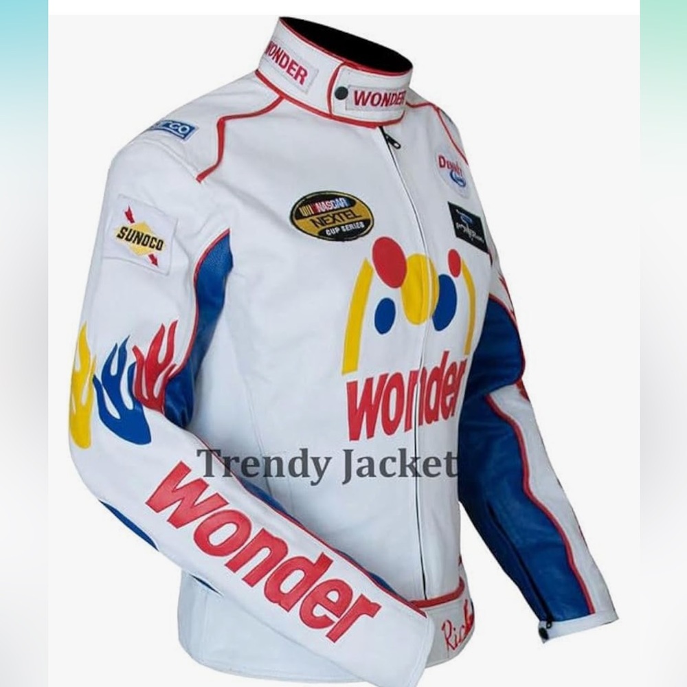 Talladega Nights Wonderbread Faux Leather Racing Jacket